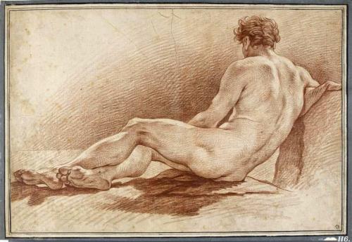 hadrian6:  Male nude. Francois Hubert Drouais. 1727-1775.  