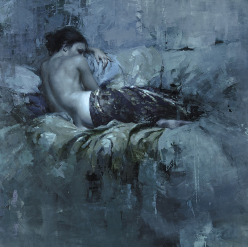 artchipel:Jeremy Mann - Phosphorescent. Oil on Panel, 36x36 in.