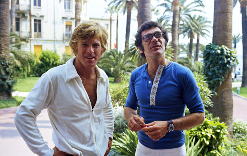 Robert Redford, Sydney Pollack; Cannes, 1972.