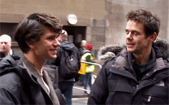 pendragonness:Ben Whishaw and director Tom Tykwer on the set of Cloud Atlas