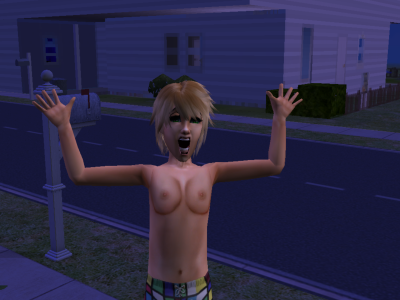 simsgonewrong:My freind said she’d never seen this male sim without his shirt off so when she took i