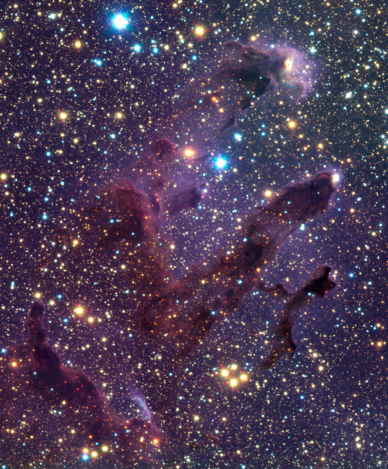 viddyspace:  The ISAAC infrared images of Messier 16 