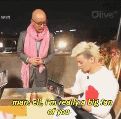 chesskidgaf2:  121201 Kpop Tasty Road e04 eli has a fanboy. 
