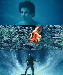 3 screencaps of percy jackson and the olympians: