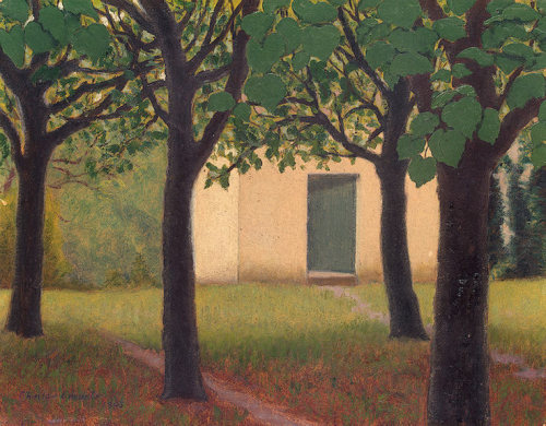 poboh:Little House in a Garden, 1905, Charles Lacoste. French (1870 - 1959)