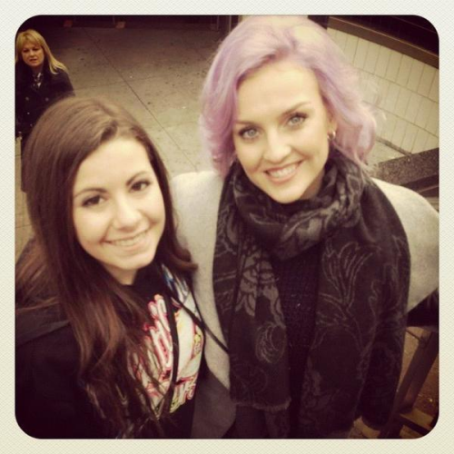 littlemix-news:Perrie outside the hotel today