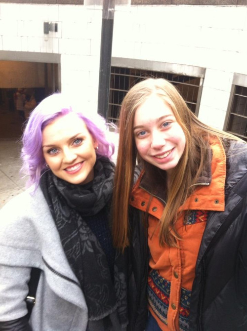 littlemix-news:Perrie outside the hotel today