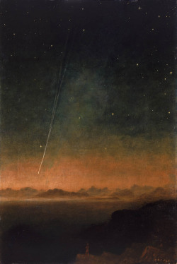 Blue-Voids:  Charles Piazzi Smyth  The Great Comet Of 1843, Oil On Canvas 