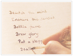 openthesnitch:  THE MAGIC BEGINS [25] favourite class - Potions  I can teach you