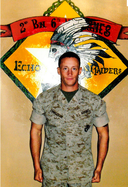 only-pretti3r:  This is James. 1stLt. James R. Zimmerman to be exact. Two years ago on November 2nd, 2010, he was KIA in Afghanistan. I grew up thinking he was invincible and to me he still is. He was hit by a sniper right between his shoulder and his