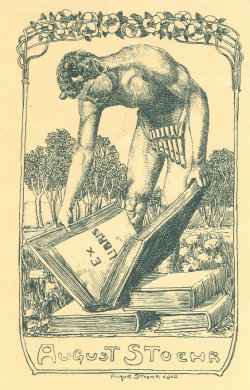 August Stoehr, exlibris.