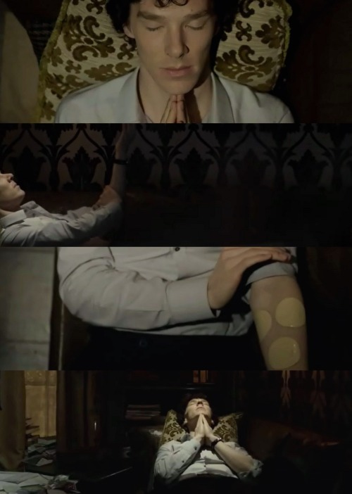 patternedbrain:  - What are you doing? - Nicotine patch. Helps me think. 