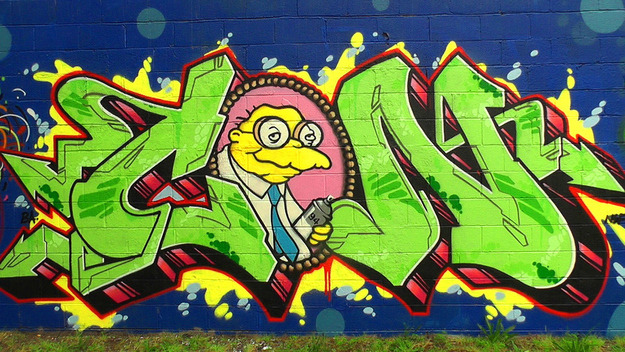 ohmygodwaytoolong:
“ 21 Street Artists Who Love The Simpsons [CLICK FOR MORE]
They were saying “Boo-erns”…to laws against vandalism.
”