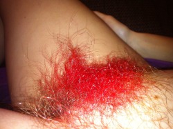 luvthefur:  I dyed my wifeâ€™s pubes