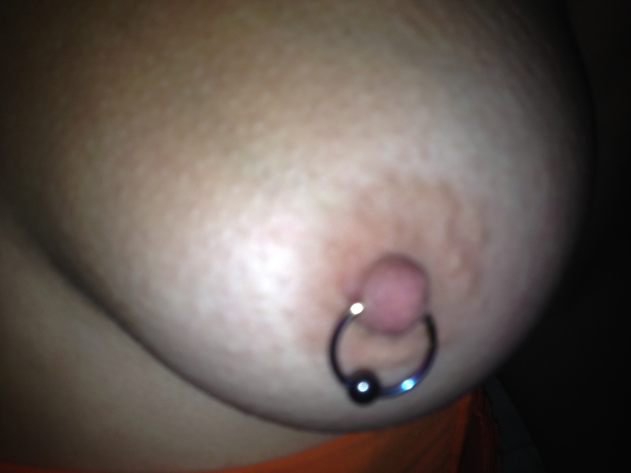 pmjmplayÂ submitted this pic of herÂ sexy breast with a sweet piercing.  Thanks!