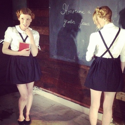 lecoledesfemmeslaurasfez:  Behind the scenes #schoolgirl L’ecole shoot with @andyreaser