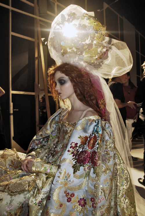 saloandseverine:Lily Cole at Christian Lacroix HC Fall 2007