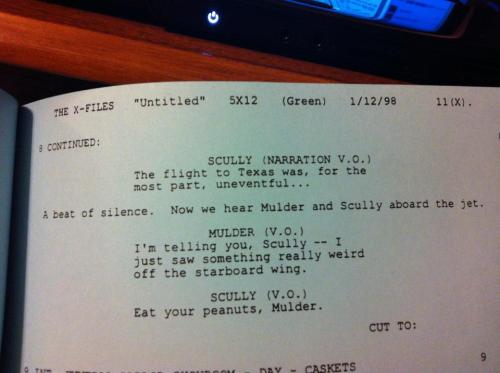 scullymd:dream1n9big:X-Files “Bad Blood” script - deleted scenes#maybe he saw a colonial woman on th