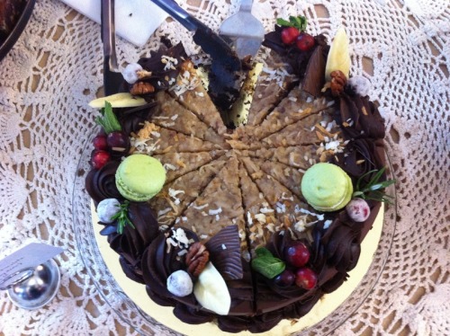 Beautiful and delicious German chocolate cake from Papa Hayden’s at the Laurelhurst Winter Bazaar today.