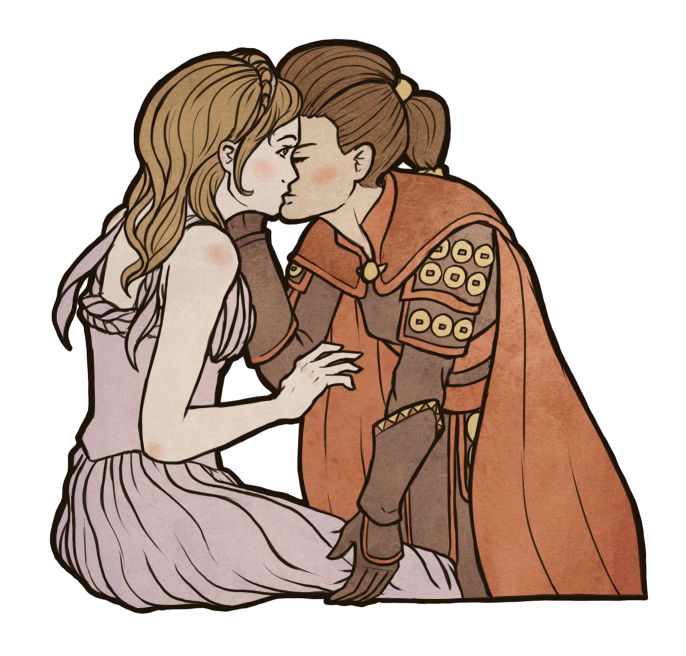 things for thingswithwings — [Fanart: Aurora and Mulan kissing] ...