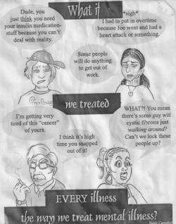 Lavenderlabia:    “What If We Treated Every Illness The Way We Treat Mental Illness?”