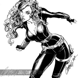 Black Widow Inks Detail By *J-Scott-Campbell