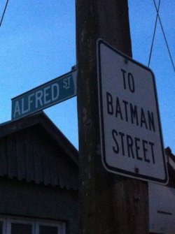 Dorkly:  Batman Street Just Take A Left At “Dead Parents Boulevard.”  Ha!