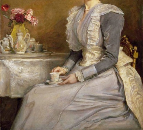 detail of Portrait of Mary Endicott, Mrs Joseph Chamberlain by John Everett Millais