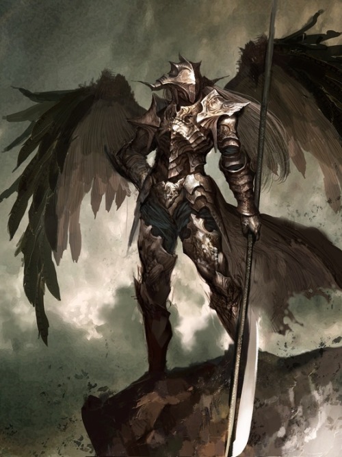 yavanna83:  A Winged Knight by Tahra
