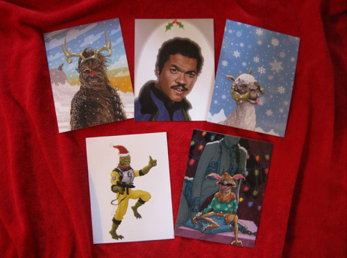 Artist PJ McQuade has just released a set of 5 custom Star Wars Christmas Cards, 2 new ones and the 