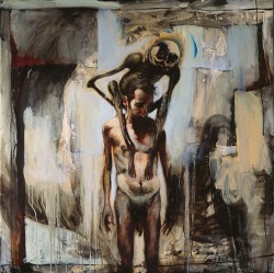 intervalosdedemencia:  Constant Companion 54x54 in. oil and mixed media on canvas 2012 by Jason Shawn Alexander 