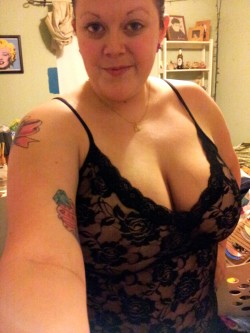 shesadimestorediamond:  MAMA GOT HER FIRST LINGERIE!!! Okay, here’s my repost of my lingerie! Apparently, either tumblr or my computer ate it. Either way, here it is again! Purchased from Ross for 9 bucks! Size 3x. It’s a little bigger than I expected,