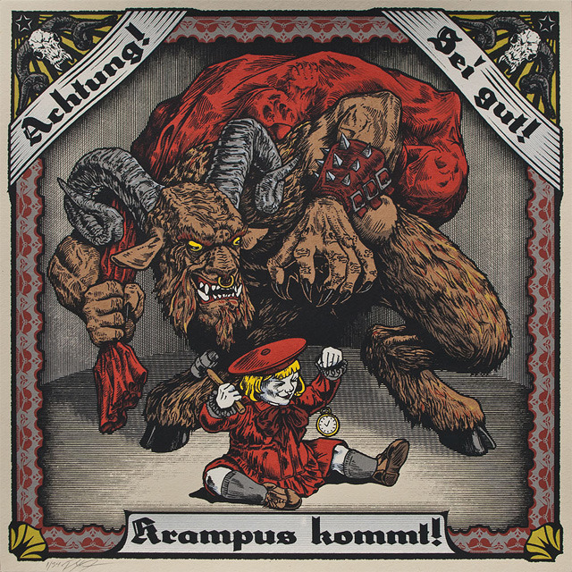 Awesome Christmas art of the day: KRAMPUS KOMMT!
A gorgeous Krampus poster will scare the hell out of any kids that might be visiting your house over the holidays. Only $25.
Product link