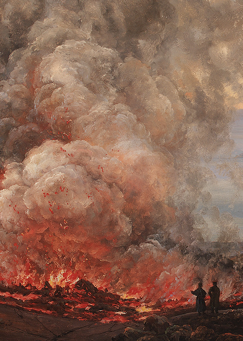 sophistae:Johan Christian Dahl, Eruption of the Volcano Vesuvius (detail), 1821 (x)