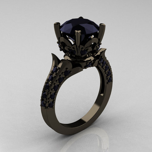 lifedetylen:  crybabyjpg:  moonlitsea:  Black gold, black diamonds. Perfect for a black heart.  pretty sure I’d marry anyone that walked up to me with one of these  These are the rings I want!!! 