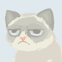 oliviagulin:  I doodled a grumpy cat! 