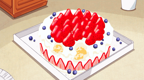Cake gif and kawaii gif anime 1209229 on animeshercom