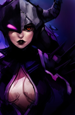 ippus:  Updating~~DarkFlame Shyvana :’D Flipped the image cause the rendering looked better this way….I don’t even. 
