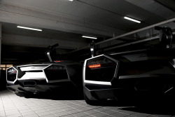 artoftheautomobile:  Dual Lamborghini Reventons (Credit: Chester) 