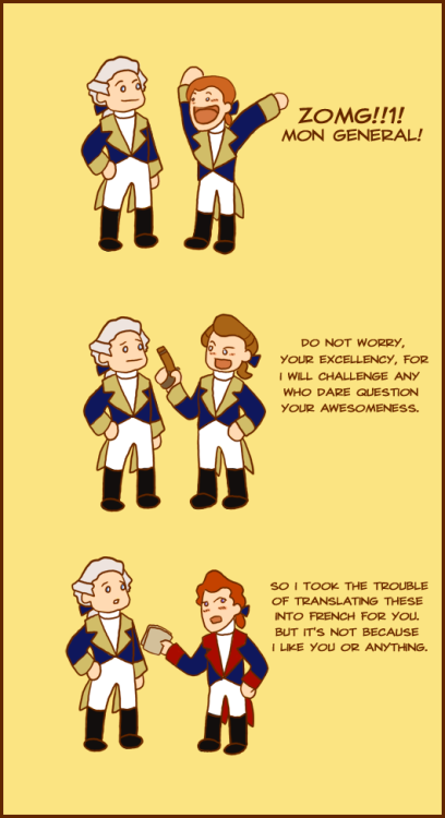 publius-esquire:Founder Doodle, In Which General Washington And His Boys: Fanboy Lafayette, Hero Wor