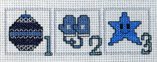 hithah:Finished day three of pixystitches’ advent stitch-along! You can find the pat