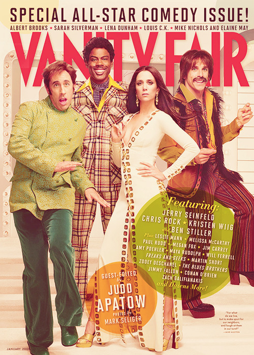leslieknope-s:  Vanity Fair’s First-Ever Comedy Issue Guest-Edited by Judd Apatow 