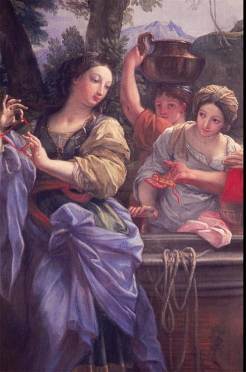 Ciro Ferri (Italian; 1634–1689)Rebecca at the Well (details) Oil on canvas, ca. 1680s Galleria Nazio