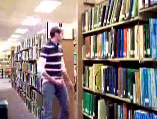 adam2adamtn:  puck74:   library session (1:23)   I had this vid clip on my DList page way back when and I’m fucking excited to see it again!!  Why don’t YOU do this? I dare YOU!!! (btw, yes, I have done something very similar to this in the library…