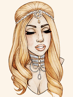 mothemonster:  My favorite Gaga drawings, by Helen Green. 
