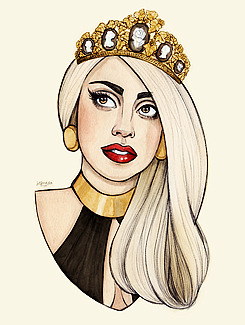 mothemonster:  My favorite Gaga drawings, by Helen Green. 