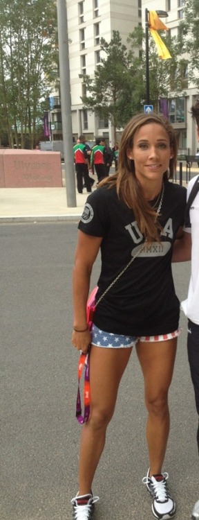 Lolo Jones in some American shorts Facebook porn pictures