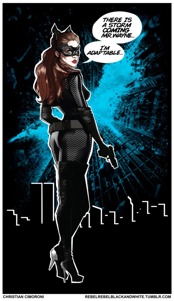 "Catwoman: The Dark Knight Rises" Illustrations Of Anne Hathaway's Catwoman To Celebrate The Release