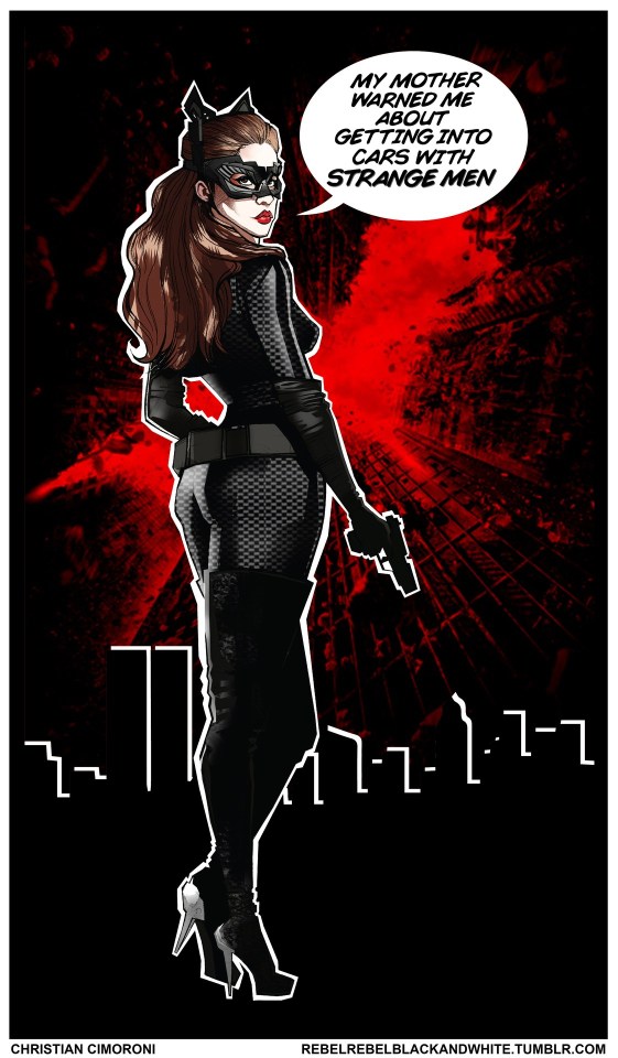 "Catwoman: The Dark Knight Rises" Illustrations Of Anne Hathaway's Catwoman To Celebrate The Release