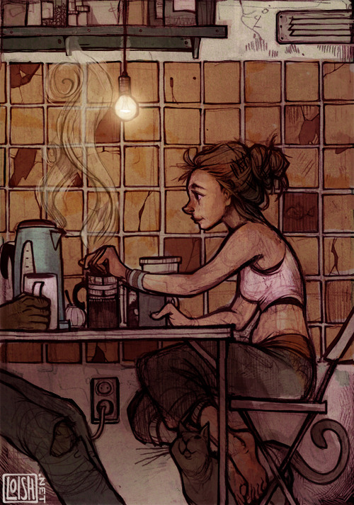 loish:  process of café pressé 